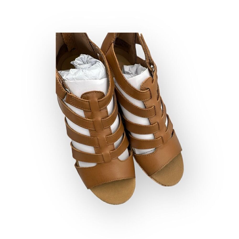 NWT Rockport Womens Briah Gladiator Wedge Sandal Tan Size 7.5 - Picture 7 of 16